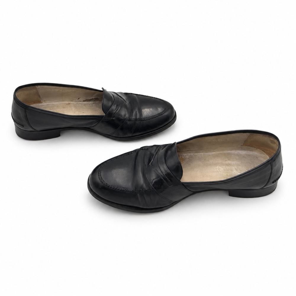 Church's Prima Classe Black Leather Penny Loafers Mens 9.5 M Dress Shoes w/ Box